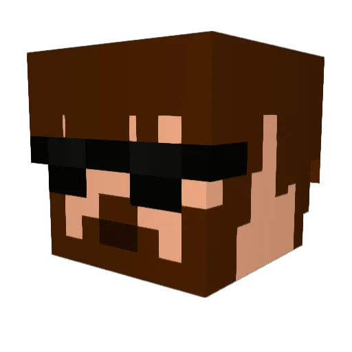 Parker_Games Minecraft avatar head, 3D render