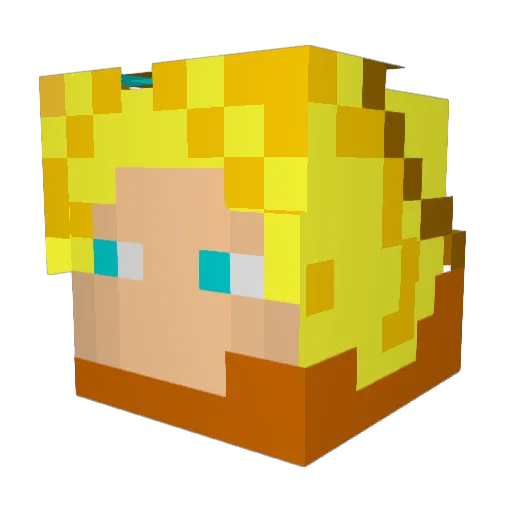 Parker_Ohme Minecraft avatar head, 3D render