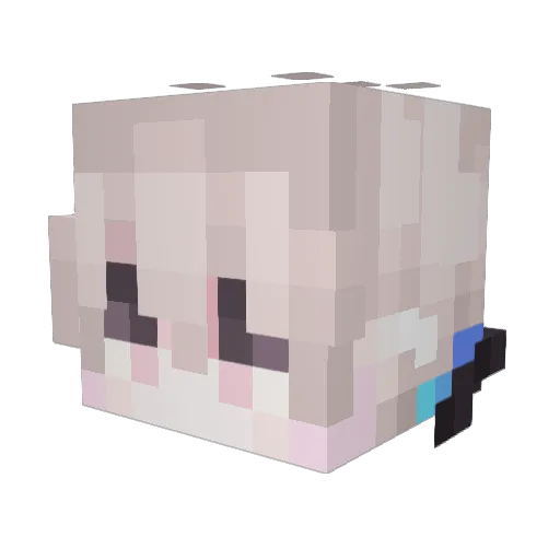 Parker_Play Minecraft avatar head, 3D render