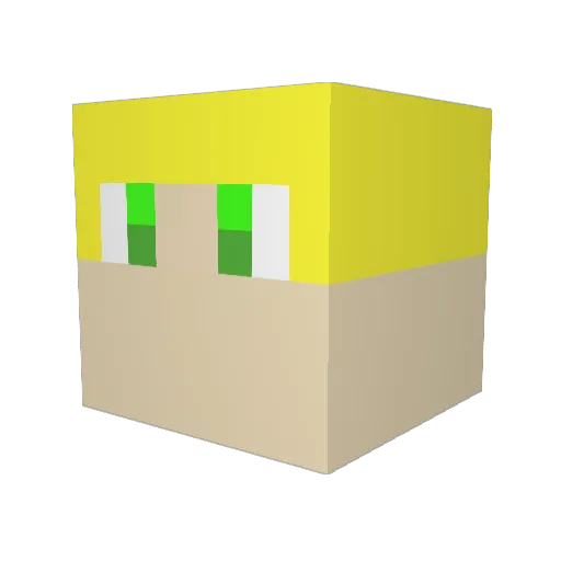 ParkeratorYT Minecraft avatar head, 3D render