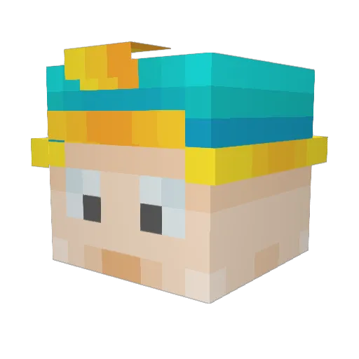 Parkerd83 Minecraft avatar head, 3D render