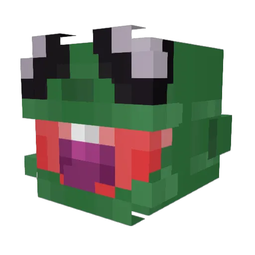 Parkerhands Minecraft avatar head, 3D render