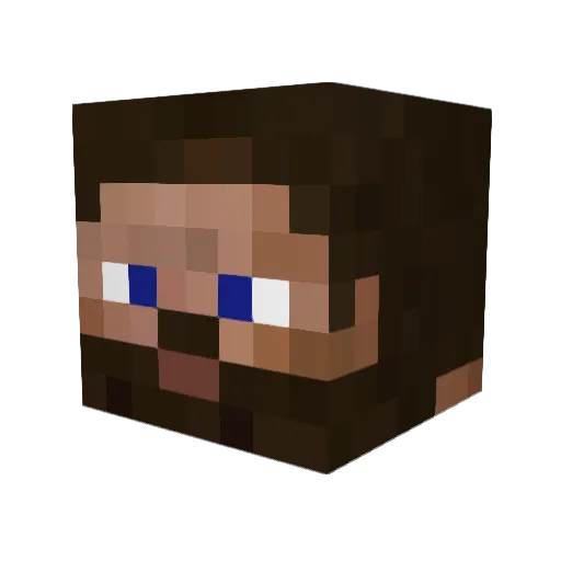 Parkerjv Minecraft avatar head, 3D render
