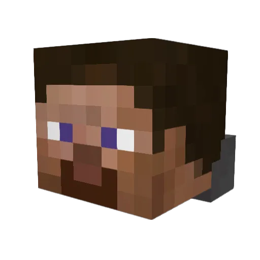 Parkolo_ Minecraft avatar head, 3D render