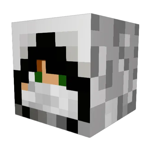 ParkourGenius Minecraft avatar head, 3D render