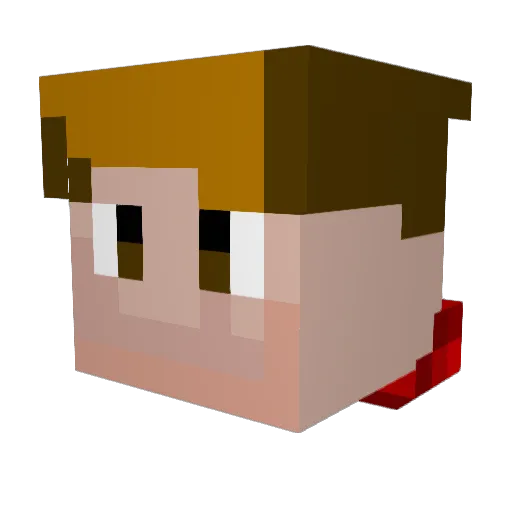 ParkouristRuby Minecraft avatar head, 3D render
