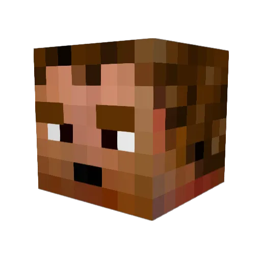 Parkrean Minecraft avatar head, 3D render