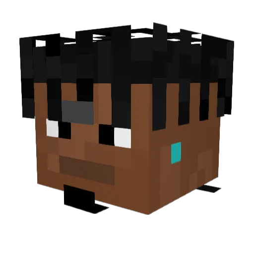 Parkus17 Minecraft avatar head, 3D render