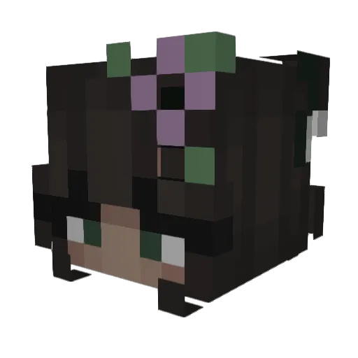 Parlent Minecraft avatar head, 3D render