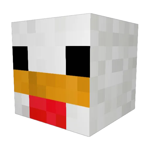 Parli Minecraft avatar head, 3D render