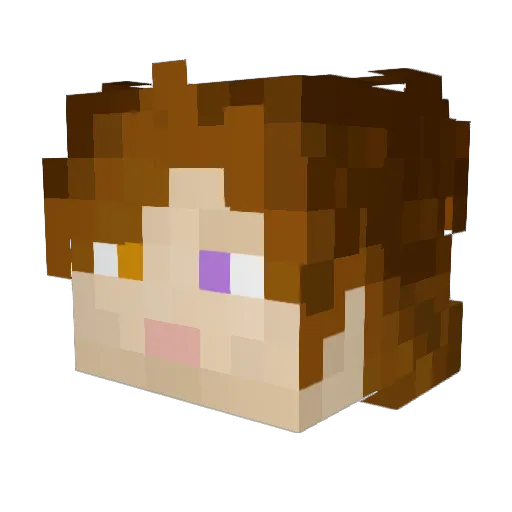 ParlorRabbit Minecraft avatar head, 3D render