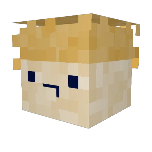 ParmazanCZ Minecraft avatar head, 3D render