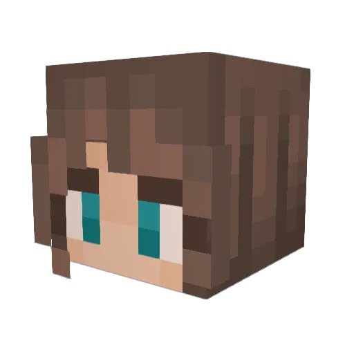 Parmesan_Cheese_ Minecraft avatar head, 3D render