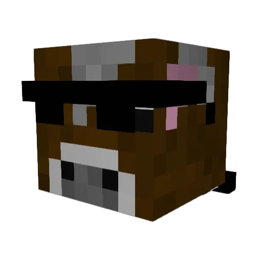 Parmesean0 Minecraft avatar head, 3D render