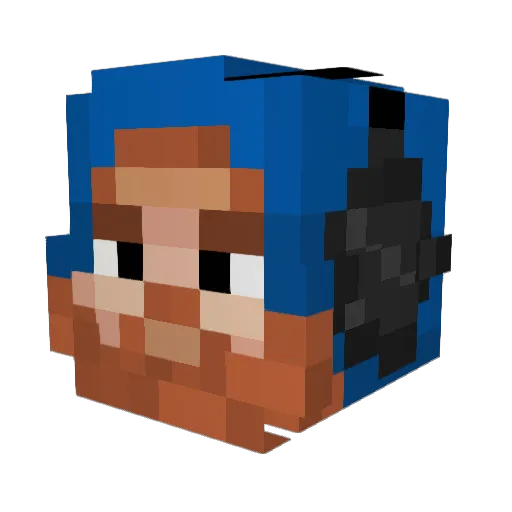 ParnNotSaiparn Minecraft avatar head, 3D render