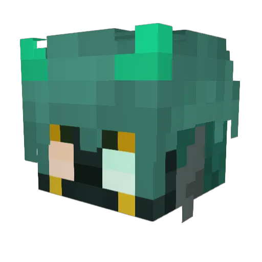 ParoPlaysX Minecraft avatar head, 3D render