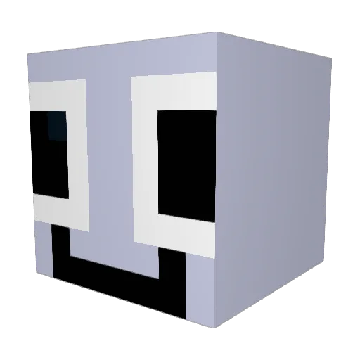 Parodigle Minecraft avatar head, 3D render
