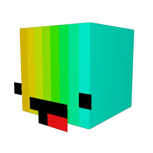 Paronii Minecraft avatar head, 3D render