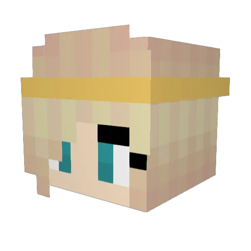 Paronija Minecraft avatar head, 3D render