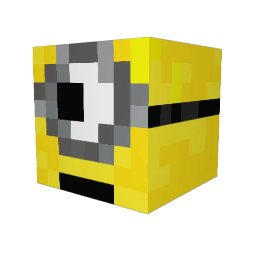 Parp Minecraft avatar head, 3D render