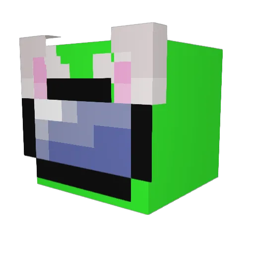 Parpandel_ Minecraft avatar head, 3D render