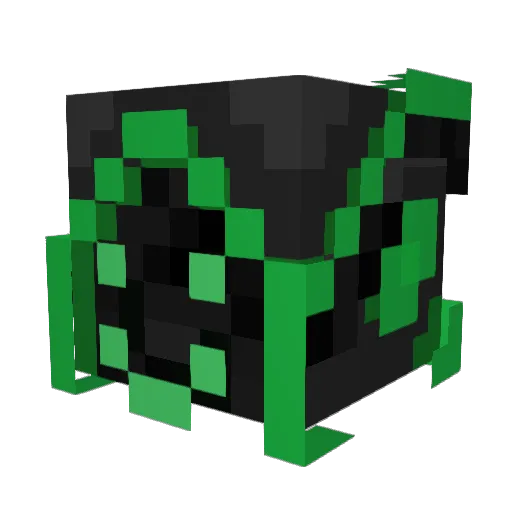 Parpython Minecraft avatar head, 3D render