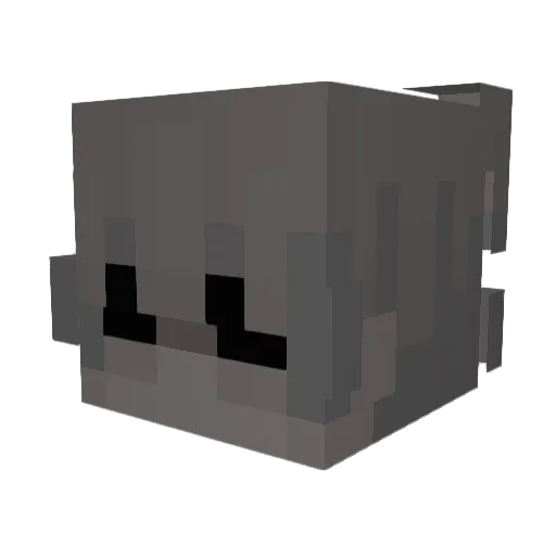 Parquets Minecraft avatar head, 3D render