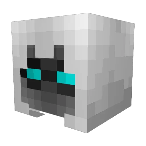 Parrafin Minecraft avatar head, 3D render