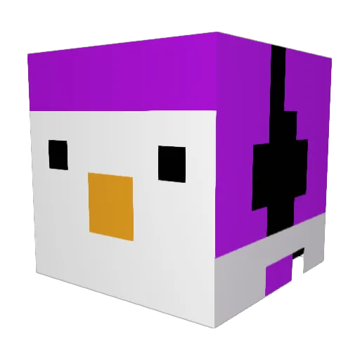 Parraheevo Minecraft avatar head, 3D render