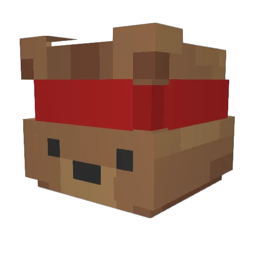 Parrass Minecraft avatar head, 3D render