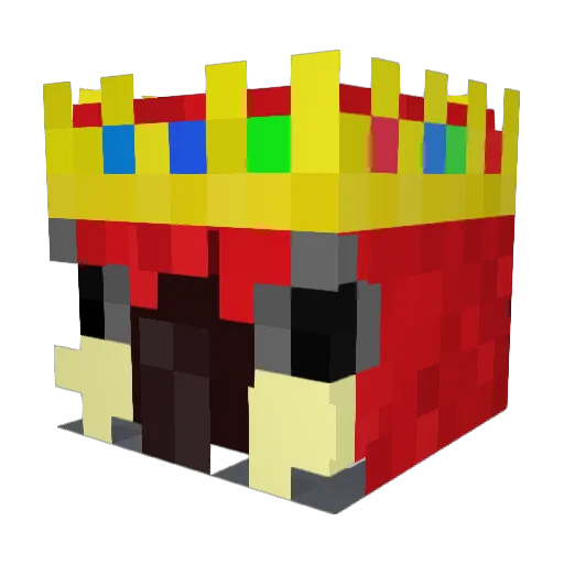Parritz Minecraft avatar head, 3D render