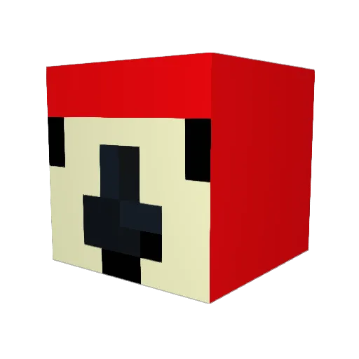 ParrotZ2 Minecraft avatar head, 3D render