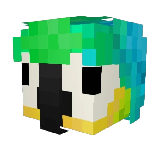 Parrotman0_20 Minecraft avatar head, 3D render