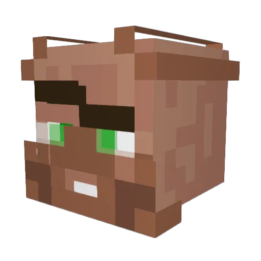 ParrotsX2 Minecraft avatar head, 3D render