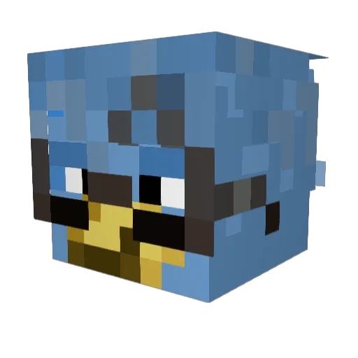 ParryPatter Minecraft avatar head, 3D render