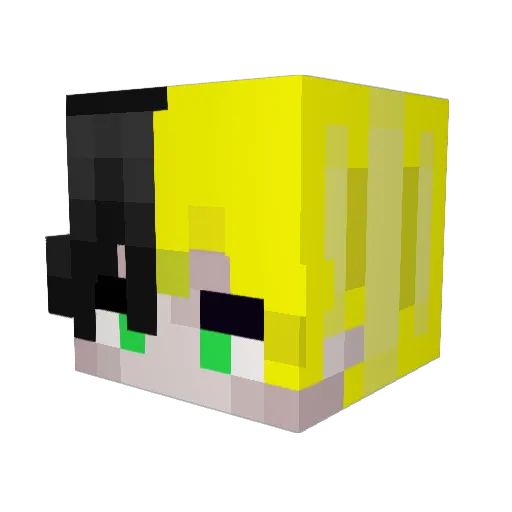 ParsPars Minecraft avatar head, 3D render