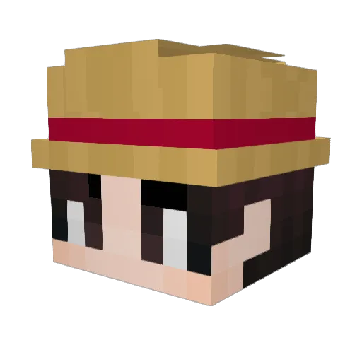 Parselemen Minecraft avatar head, 3D render