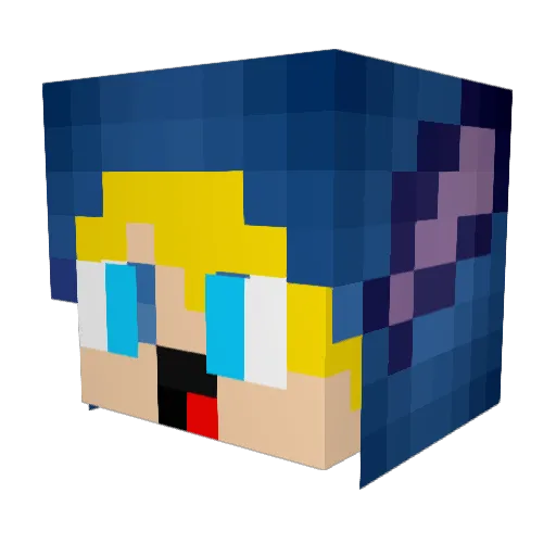 Parshan Minecraft avatar head, 3D render