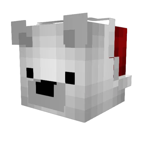 Parsikan Minecraft avatar head, 3D render
