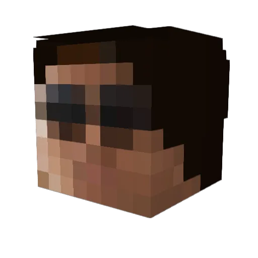ParsleyBrazil Minecraft avatar head, 3D render