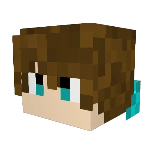 ParthavGod_ Minecraft avatar head, 3D render