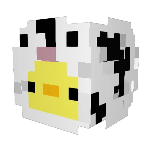 PartiallyInsane Minecraft avatar head, 3D render