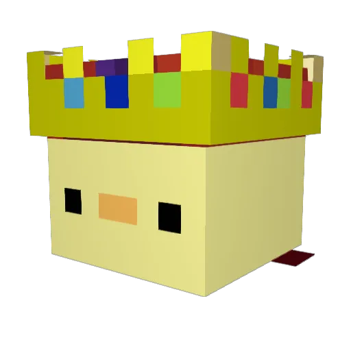Partially_cheese Minecraft avatar head, 3D render