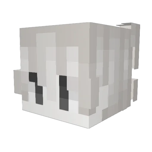 Participle Minecraft avatar head, 3D render