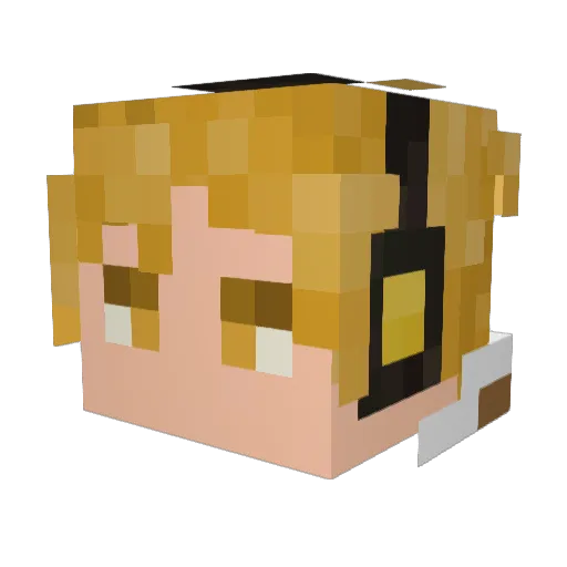 Particle_Prince Minecraft avatar head, 3D render