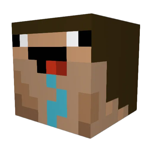 Partisan18 Minecraft avatar head, 3D render