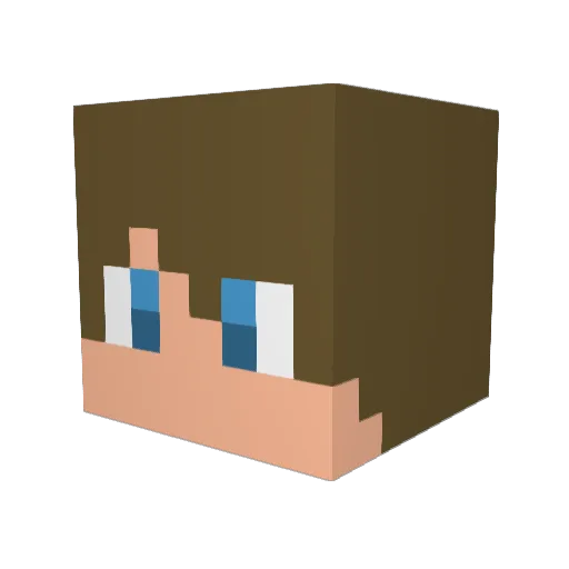 PartizanFC Minecraft avatar head, 3D render