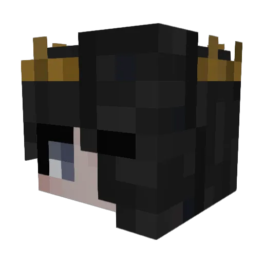 PartlyGrey Minecraft avatar head, 3D render