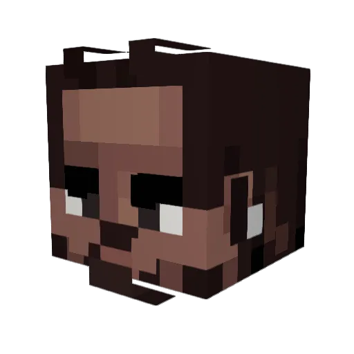 Parto Minecraft avatar head, 3D render