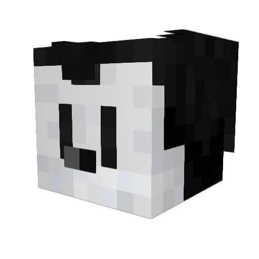 Partticoal Minecraft avatar head, 3D render